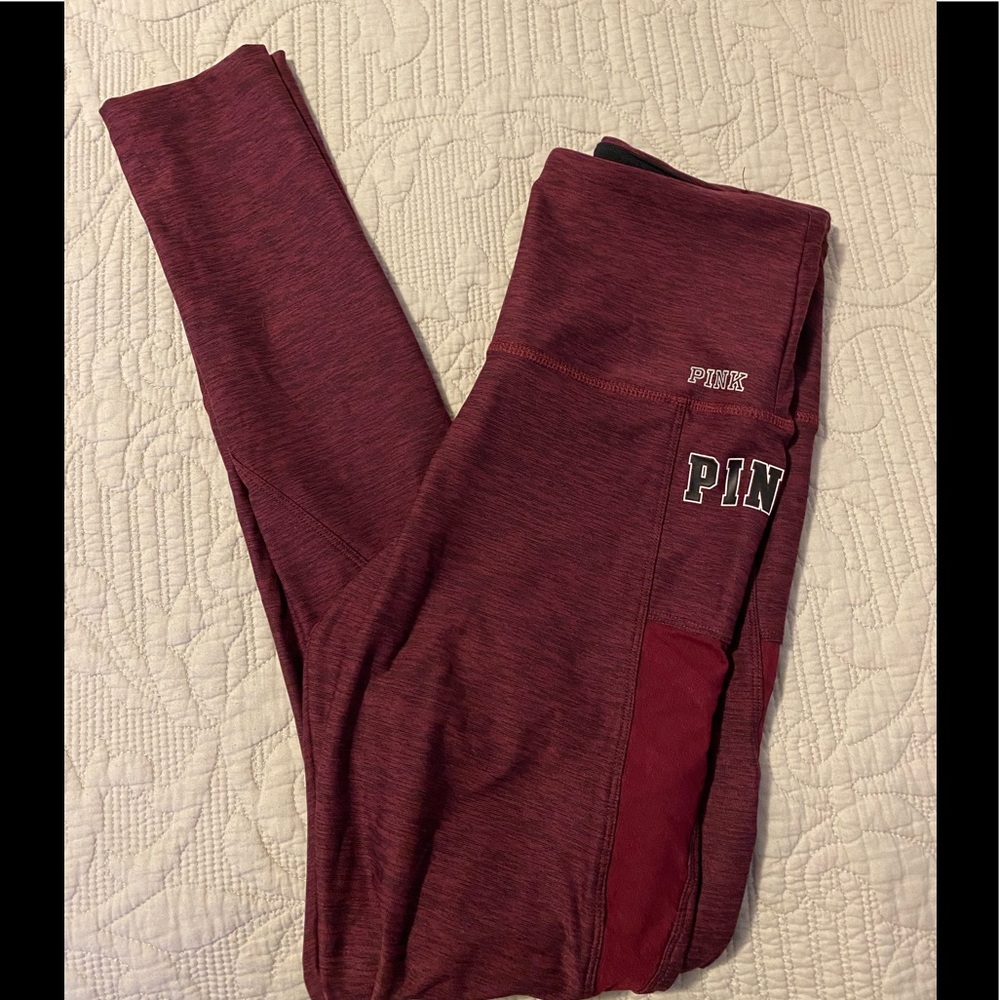 Maroon PINK VS Leggings